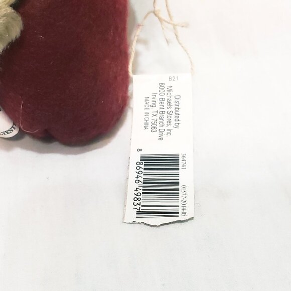 Snowman Plush Cedar Lodge Ornament 4" Christmas Michaels Stores Shabby Chic - Picture 5 of 8